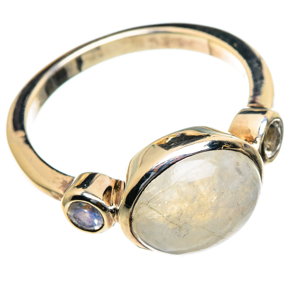 Rainbow Moonstone, Tanzanite Rings handcrafted by Anasilvercos - RING85569