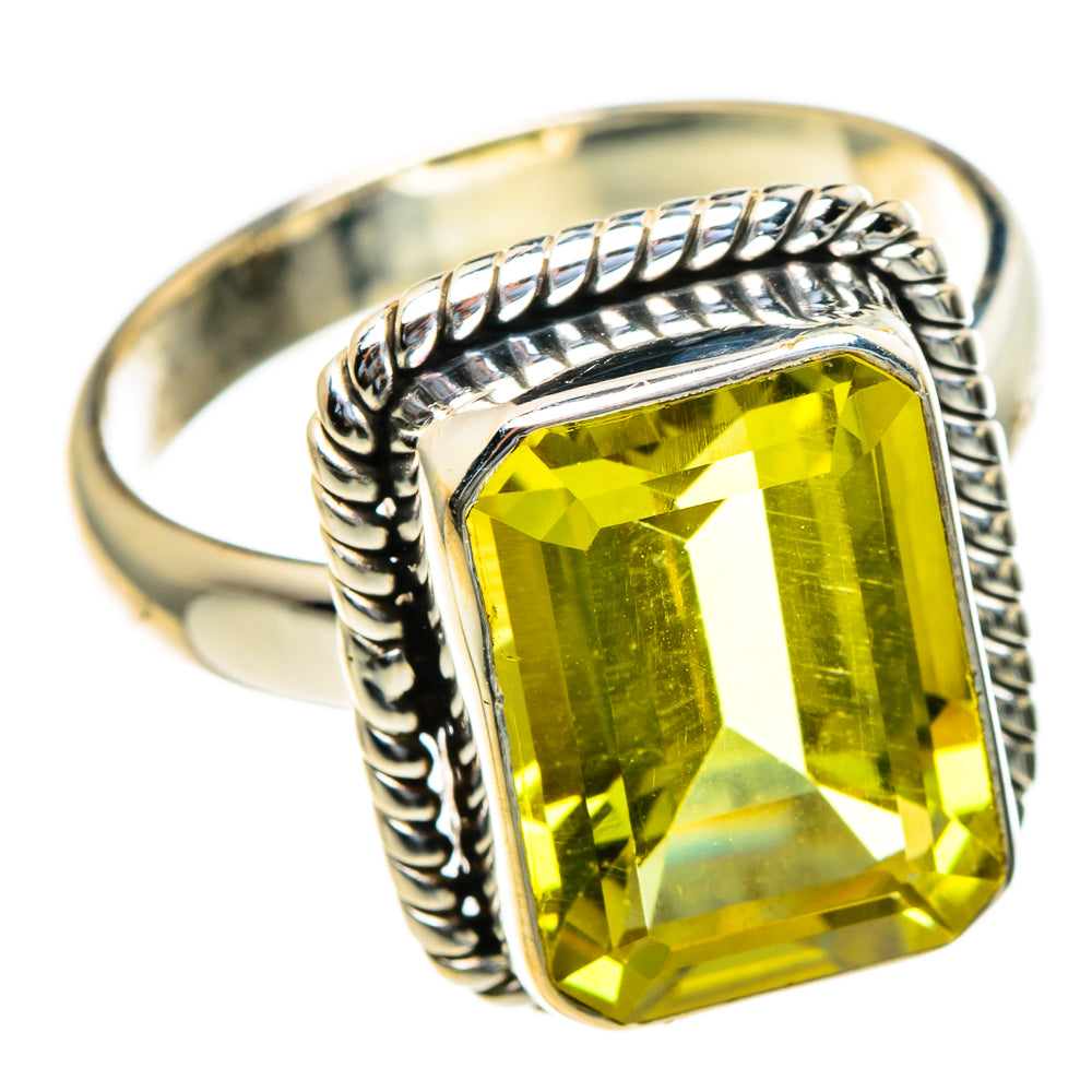 Lemon Quartz Rings handcrafted by Anasilvercos - RING85575