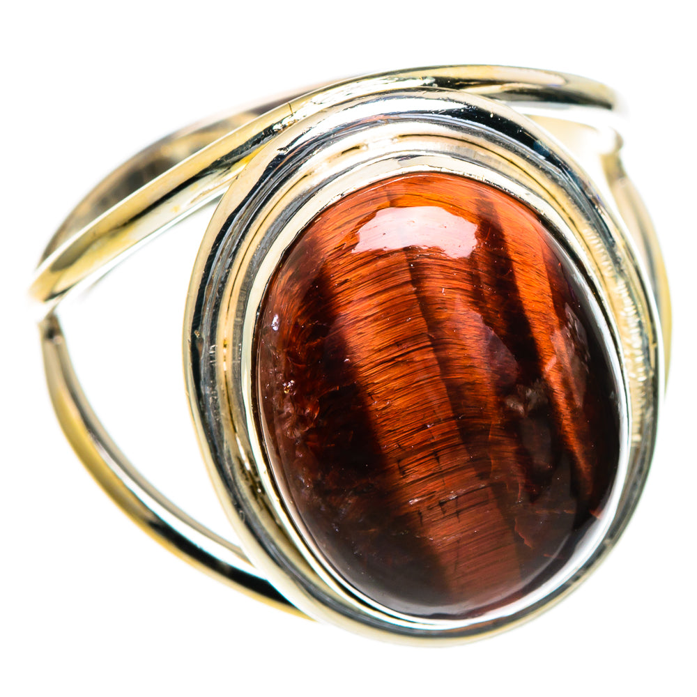Red Tiger Eye Rings handcrafted by Anasilvercos - RING85595