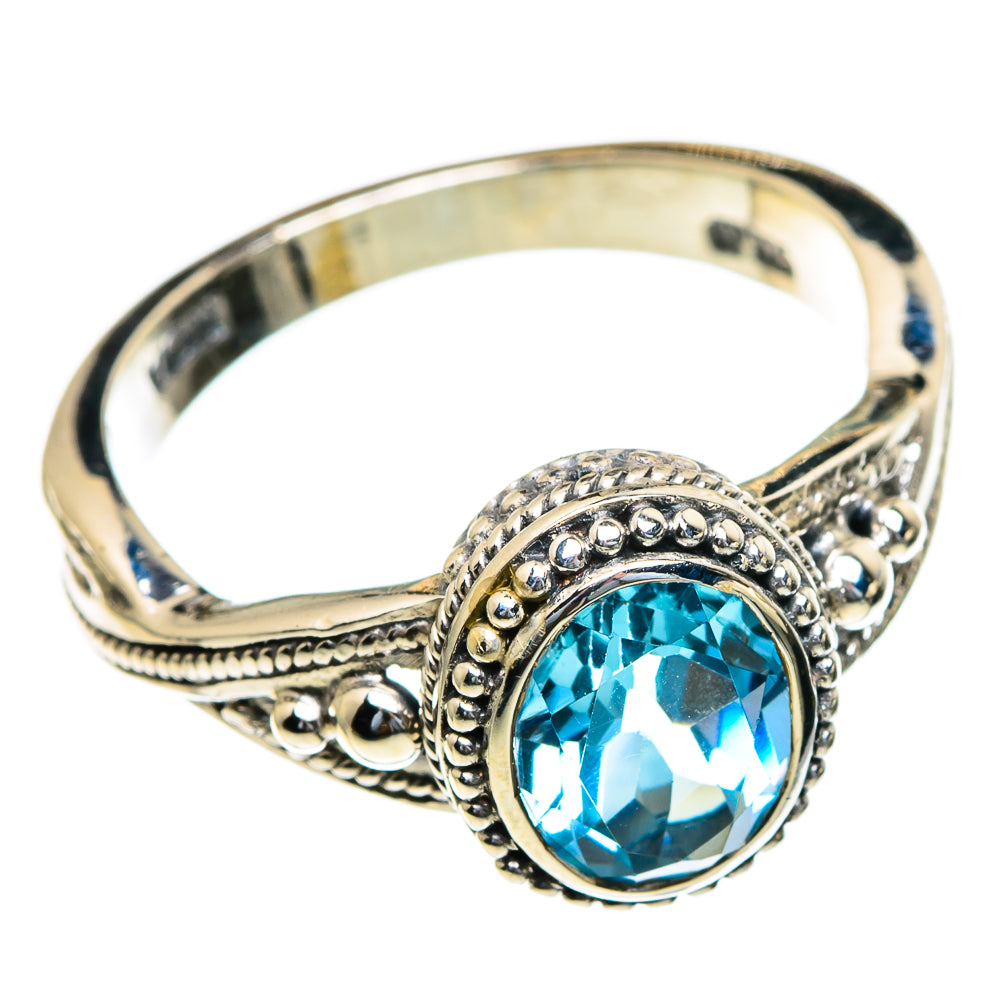 Blue Topaz Rings handcrafted by Anasilvercos - RING85630