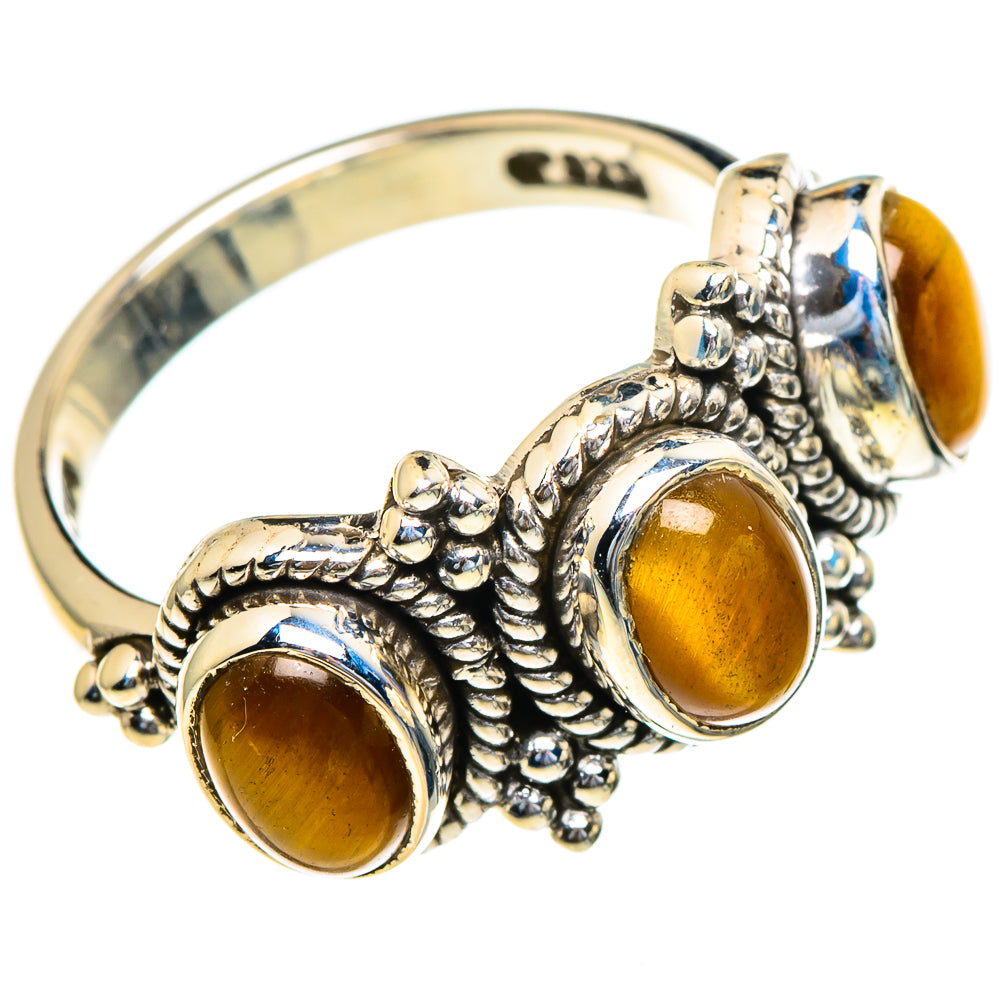 Tiger Eye Rings handcrafted by Anasilvercos - RING85640
