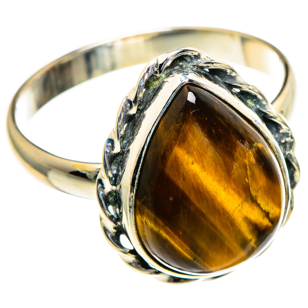 Tiger Eye Rings handcrafted by Anasilvercos - RING85641