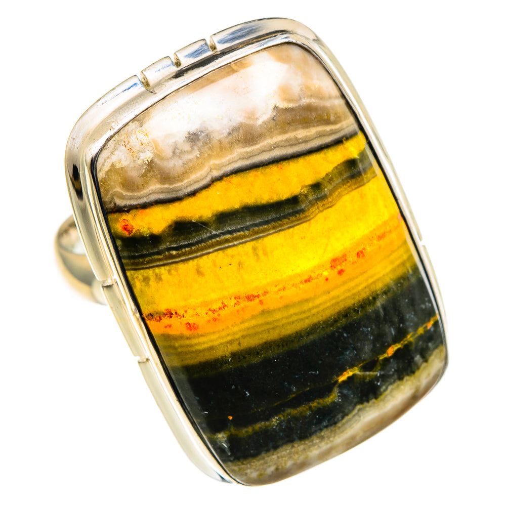 Bumble Bee Jasper Rings handcrafted by Anasilvercos - RING85663