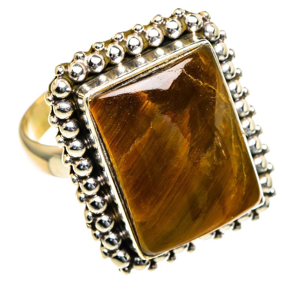 Tiger Eye Rings handcrafted by Anasilvercos - RING85678