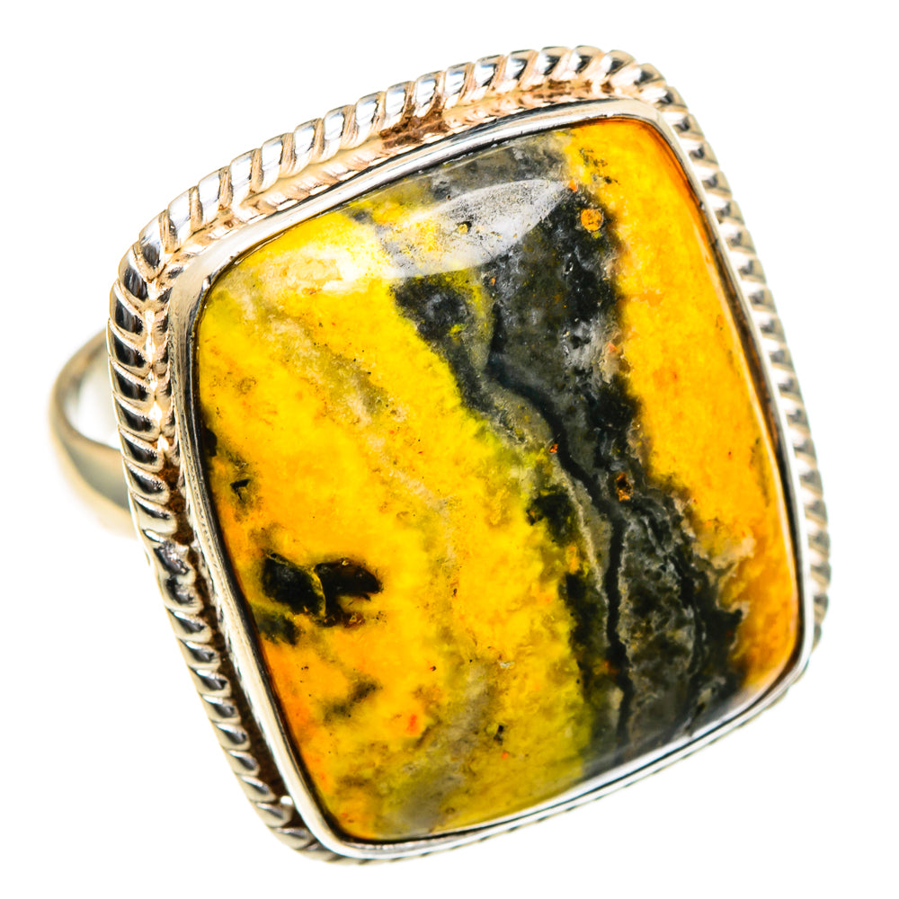 Bumble Bee Jasper Rings handcrafted by Anasilvercos - RING85708