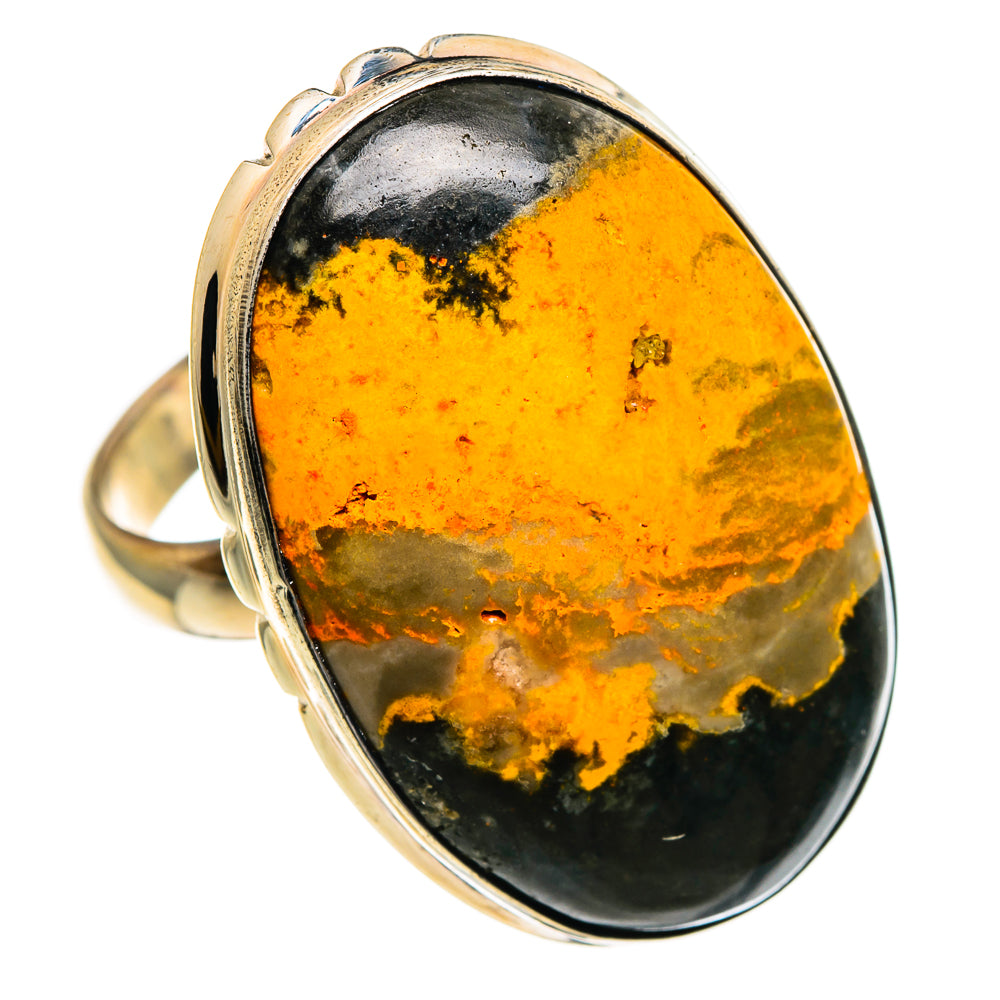 Bumble Bee Jasper Rings handcrafted by Anasilvercos - RING85709