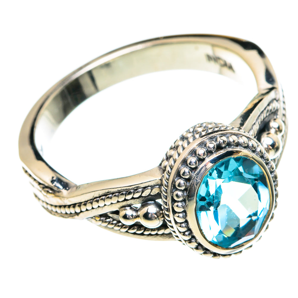 Blue Topaz Rings handcrafted by Anasilvercos - RING85720