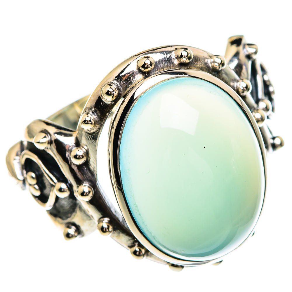 Aqua Chalcedony Rings handcrafted by Anasilvercos - RING85725