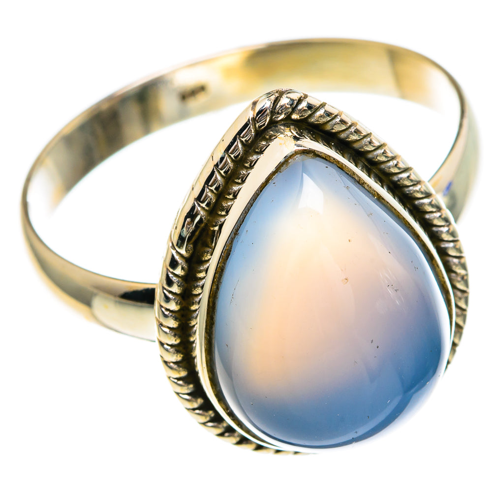 Aqua Chalcedony Rings handcrafted by Anasilvercos - RING85726