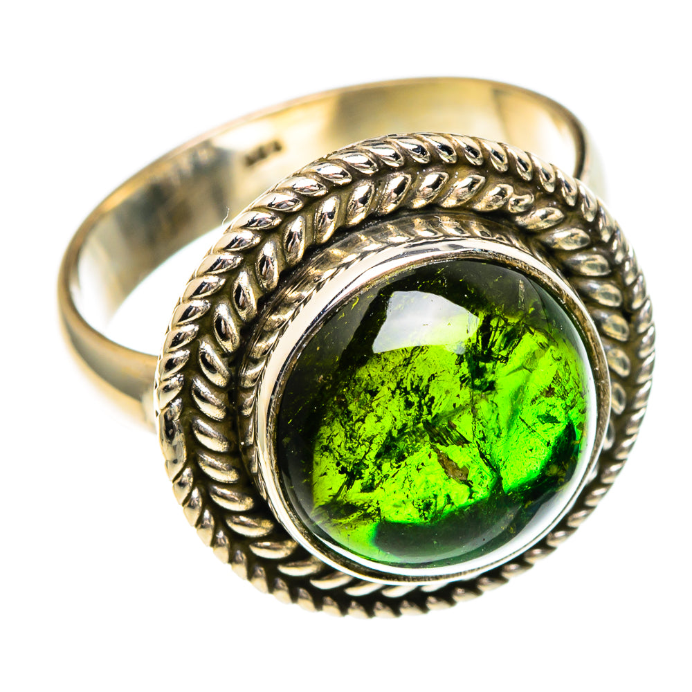 Green Tourmaline Rings handcrafted by Anasilvercos - RING85731