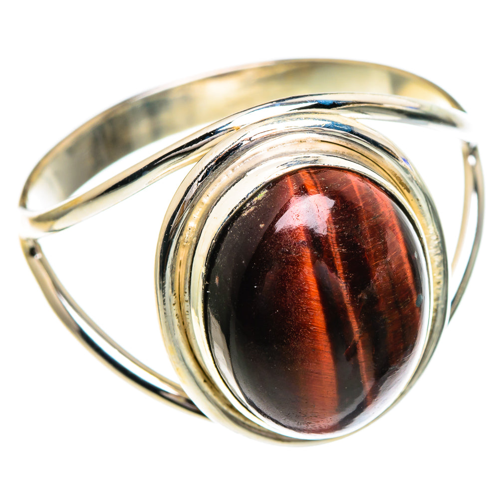 Red Tiger Eye Rings handcrafted by Anasilvercos - RING85735
