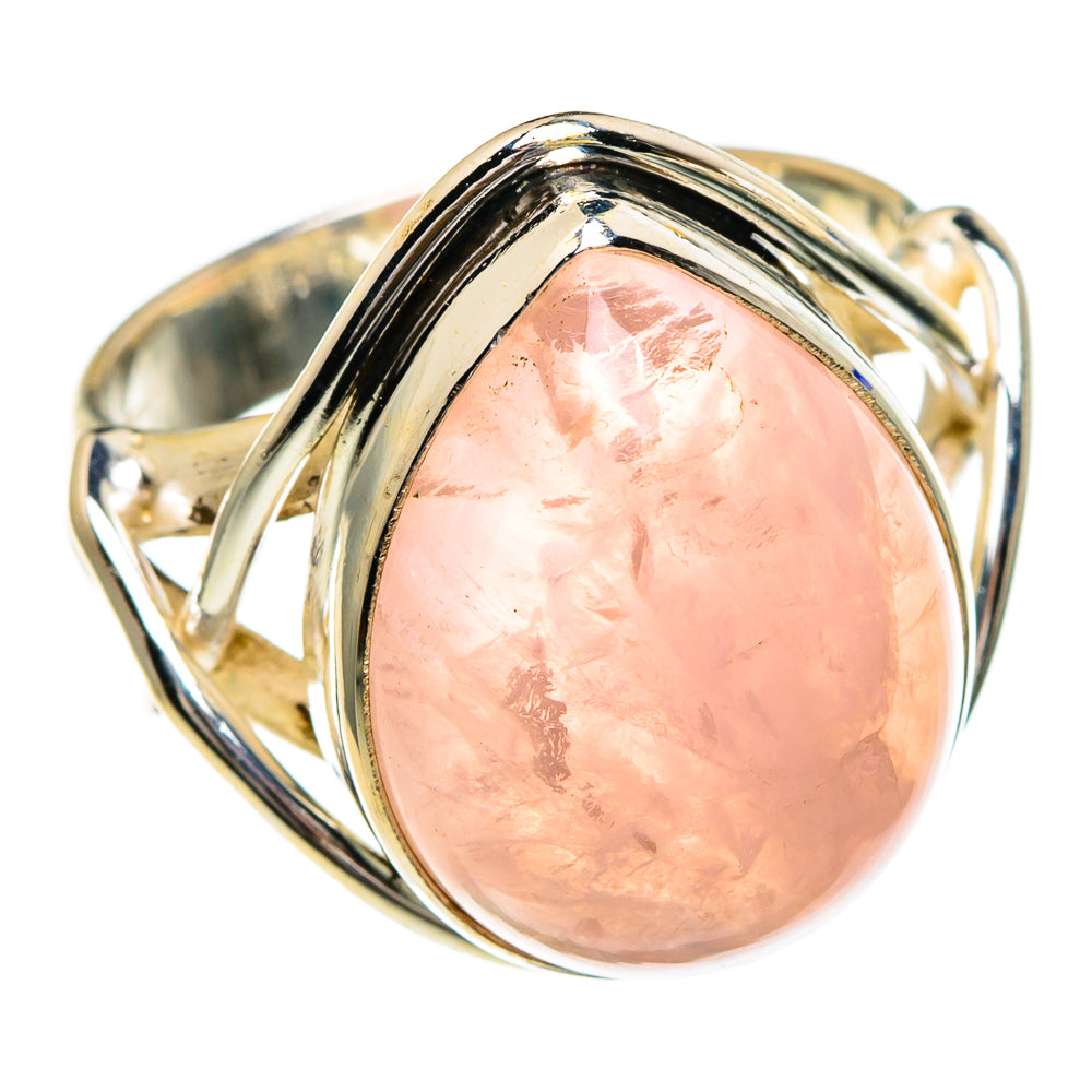 Rose Quartz Rings handcrafted by Anasilvercos - RING85744