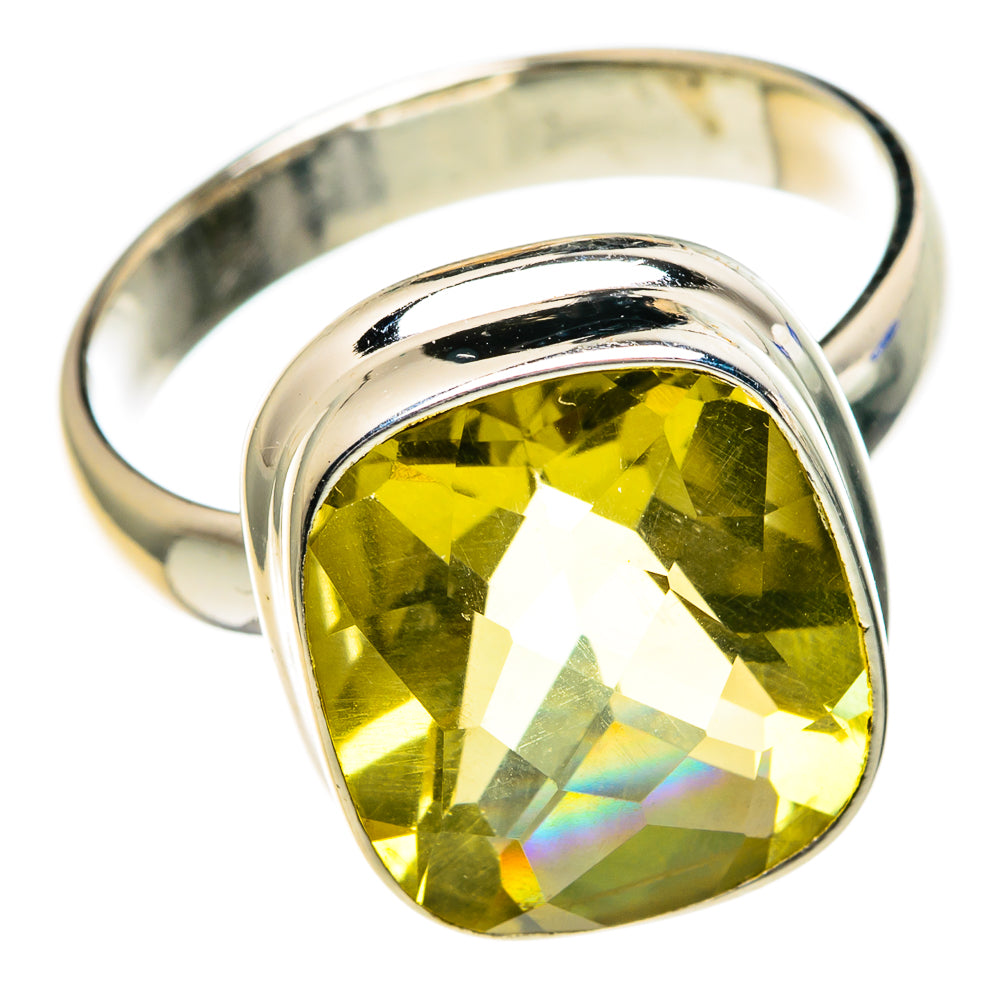 Lemon Quartz Rings handcrafted by Anasilvercos - RING85763
