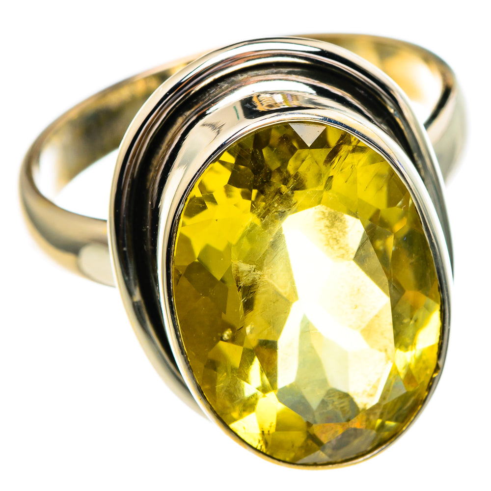 Lemon Quartz Rings handcrafted by Anasilvercos - RING85764