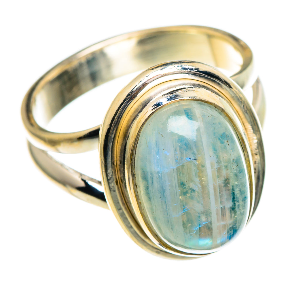 Rainbow Moonstone Rings handcrafted by Anasilvercos - RING85778
