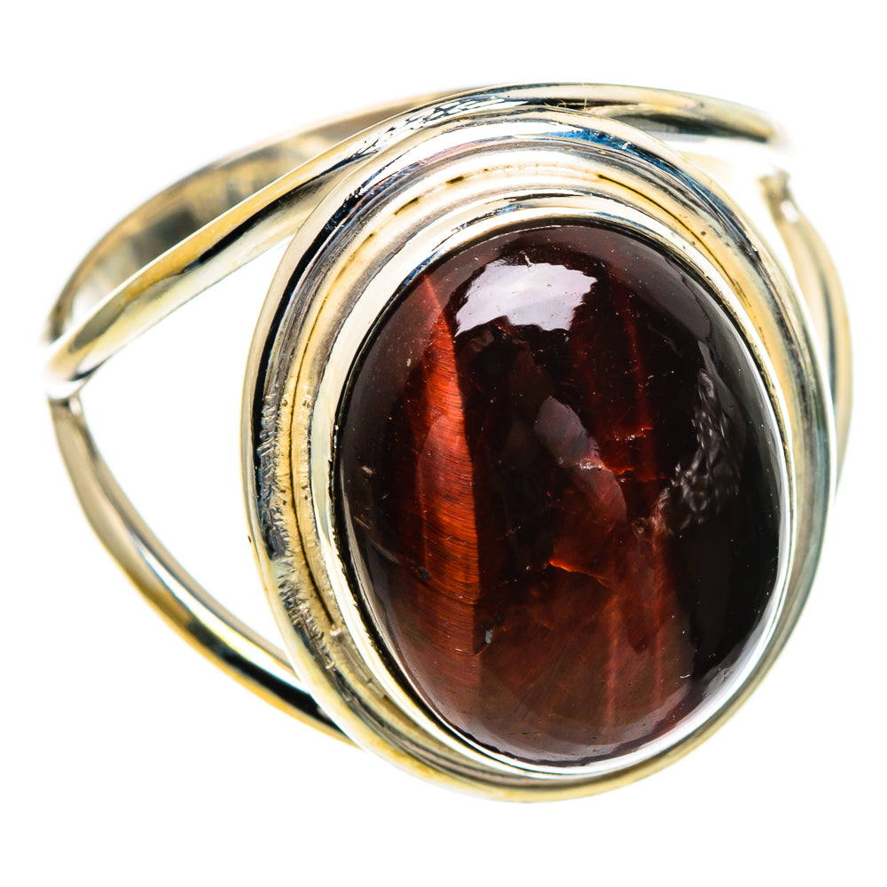 Red Tiger Eye Rings handcrafted by Anasilvercos - RING85780