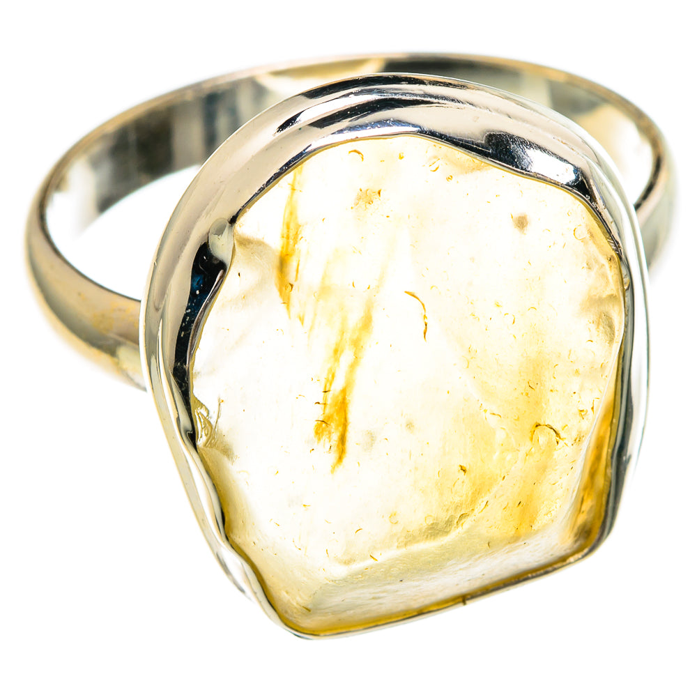 Libyan Desert Glass Rings handcrafted by Anasilvercos - RING85787