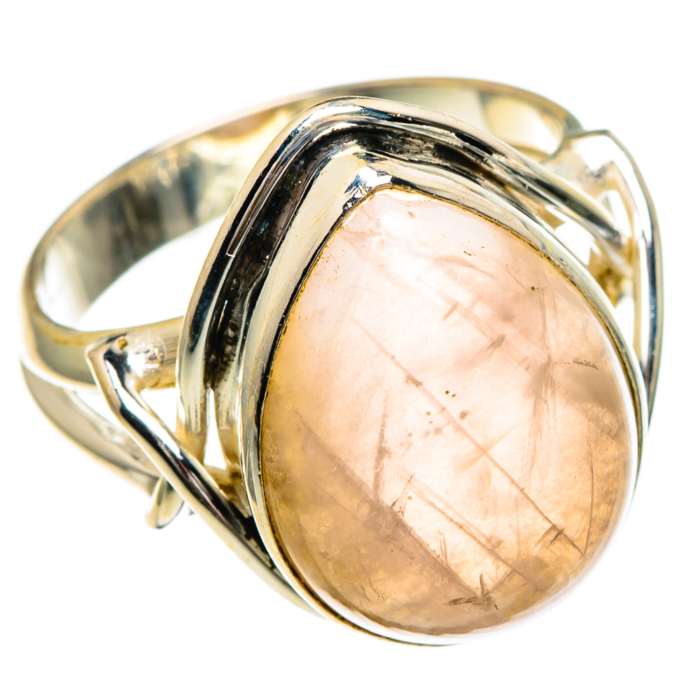 Rose Quartz Rings handcrafted by Anasilvercos - RING85790