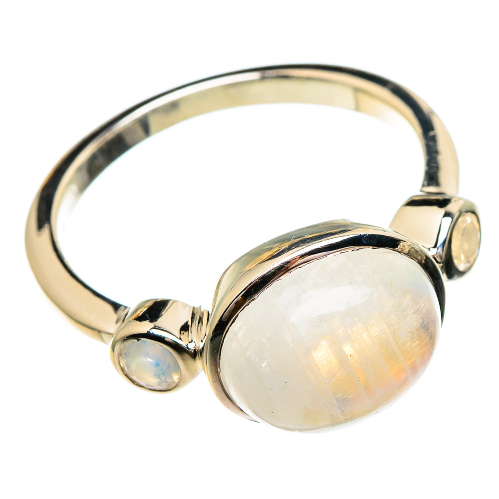 Rainbow Moonstone Rings handcrafted by Anasilvercos - RING85806