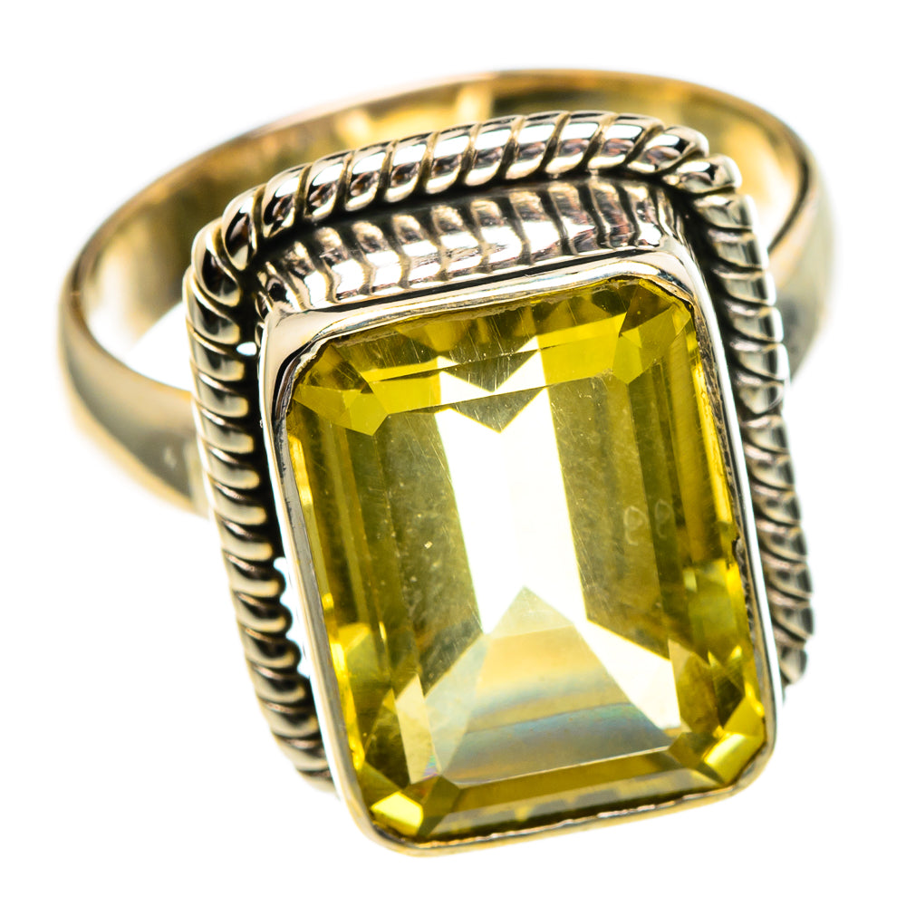 Lemon Quartz Rings handcrafted by Anasilvercos - RING85810