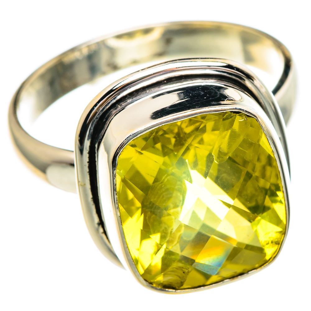 Lemon Quartz Rings handcrafted by Anasilvercos - RING85812