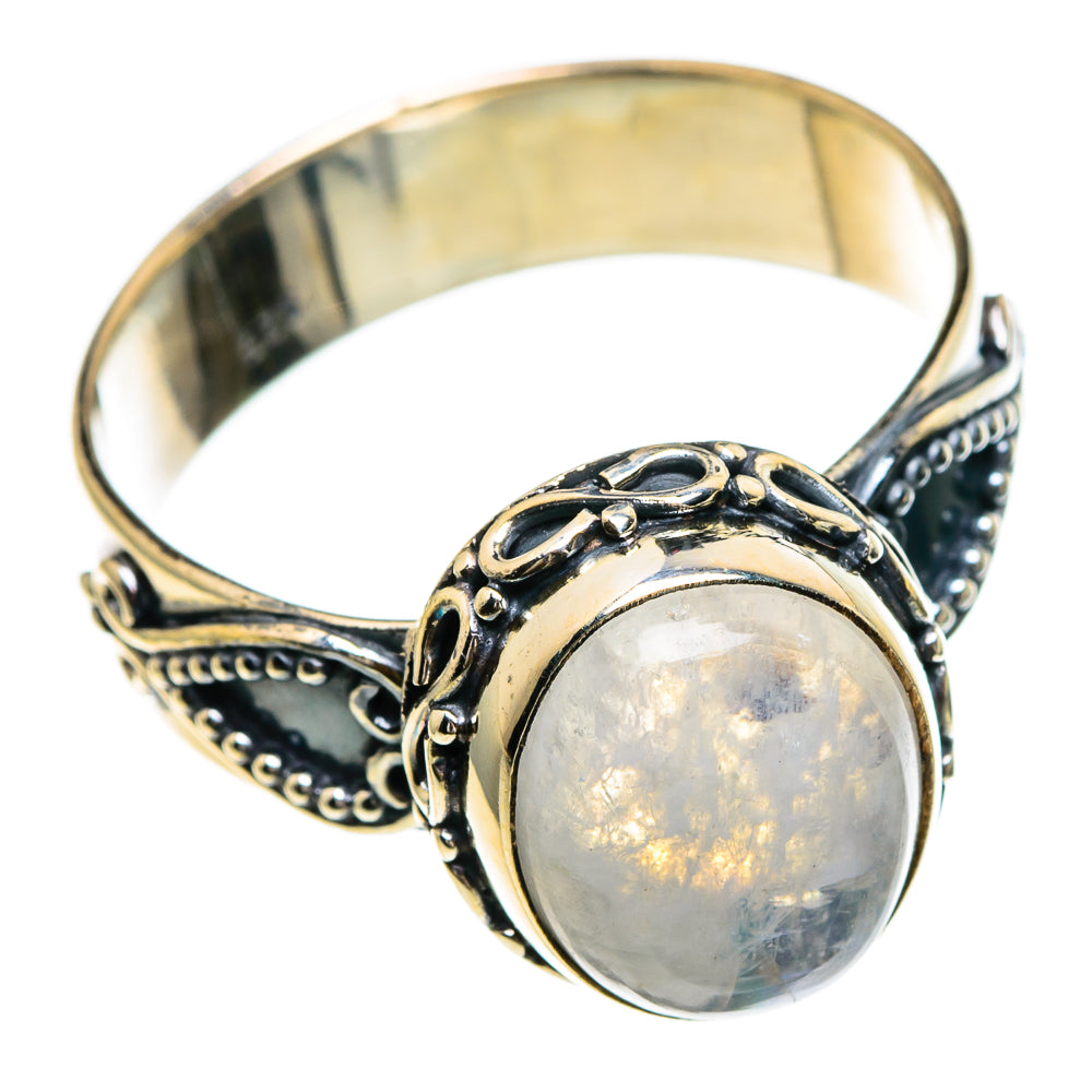 Rainbow Moonstone Rings handcrafted by Anasilvercos - RING85851