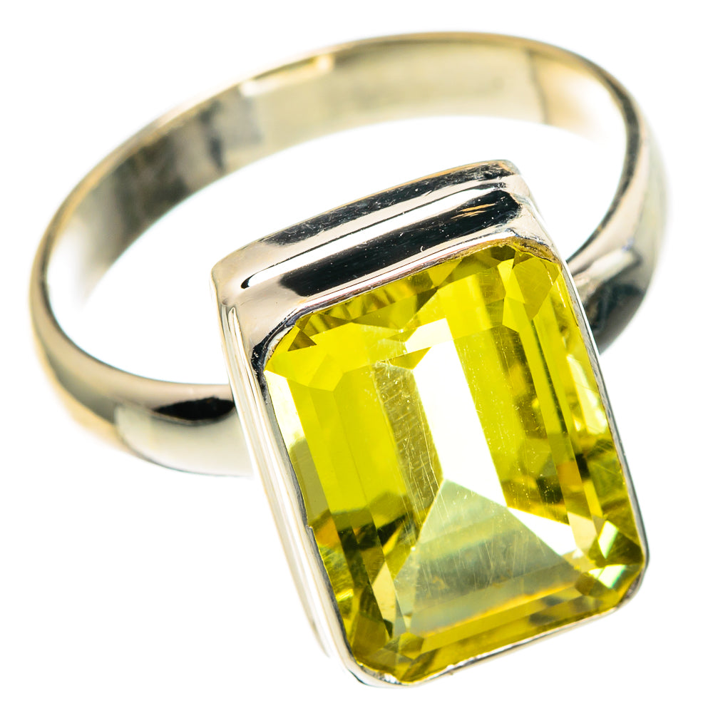 Lemon Quartz Rings handcrafted by Anasilvercos - RING85856