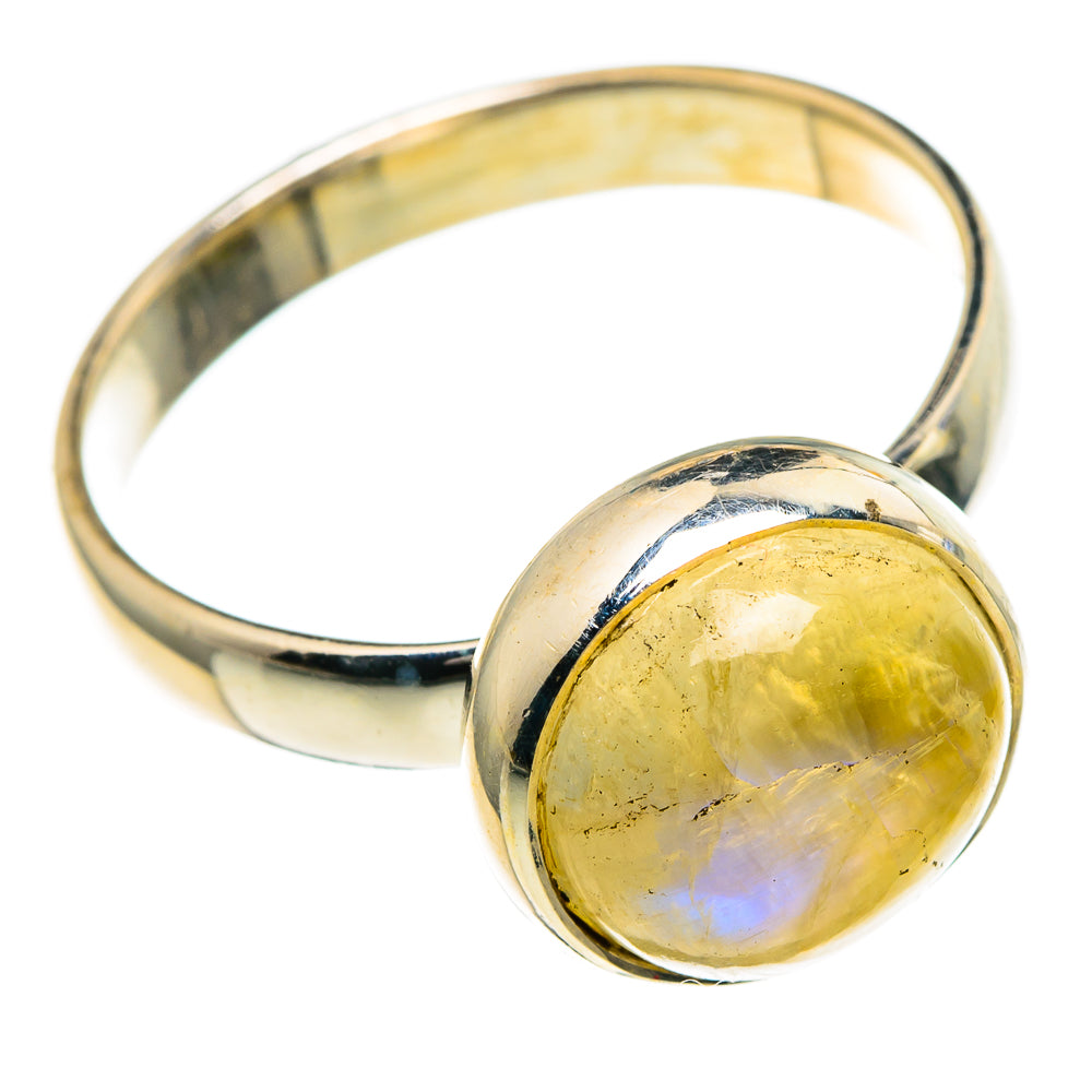 Yellow Moonstone Rings handcrafted by Anasilvercos - RING85857
