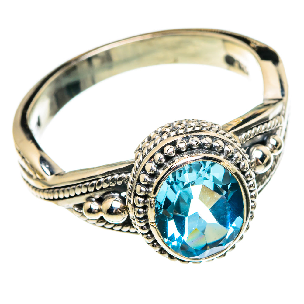 Blue Topaz Rings handcrafted by Anasilvercos - RING85861