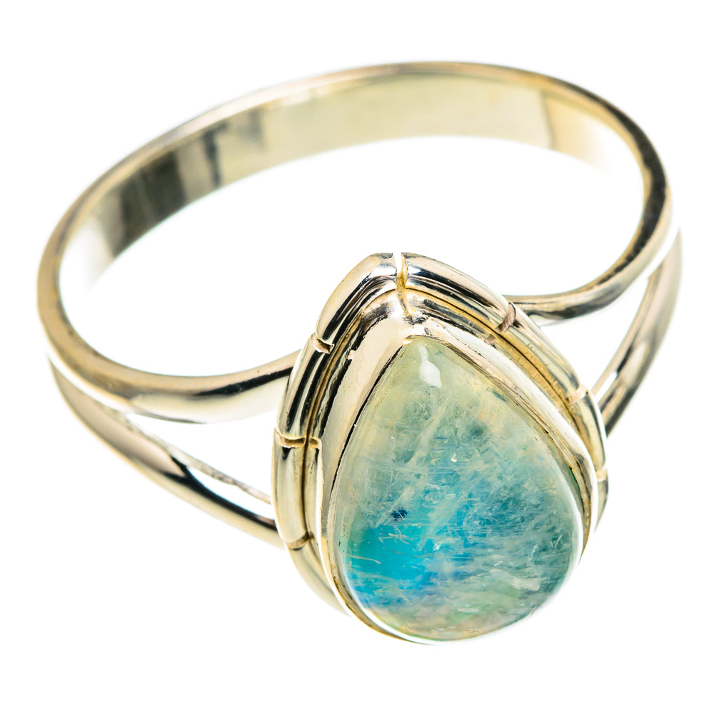Rainbow Moonstone Rings handcrafted by Anasilvercos - RING85871