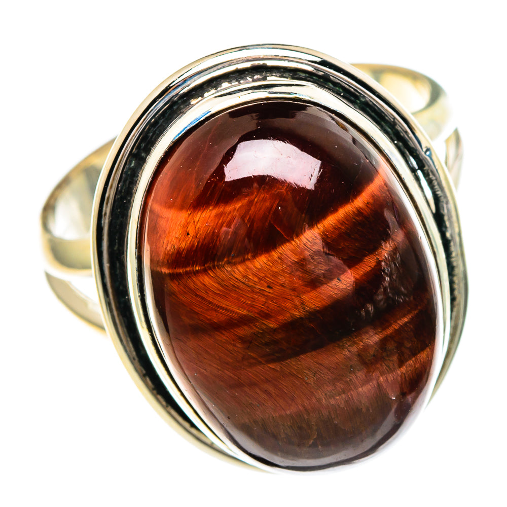 Red Tiger Eye Rings handcrafted by Anasilvercos - RING85877