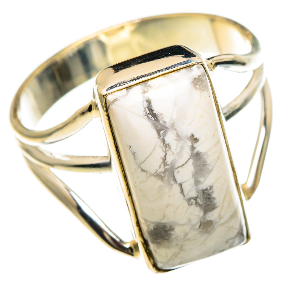 Howlite Rings handcrafted by Anasilvercos - RING85899