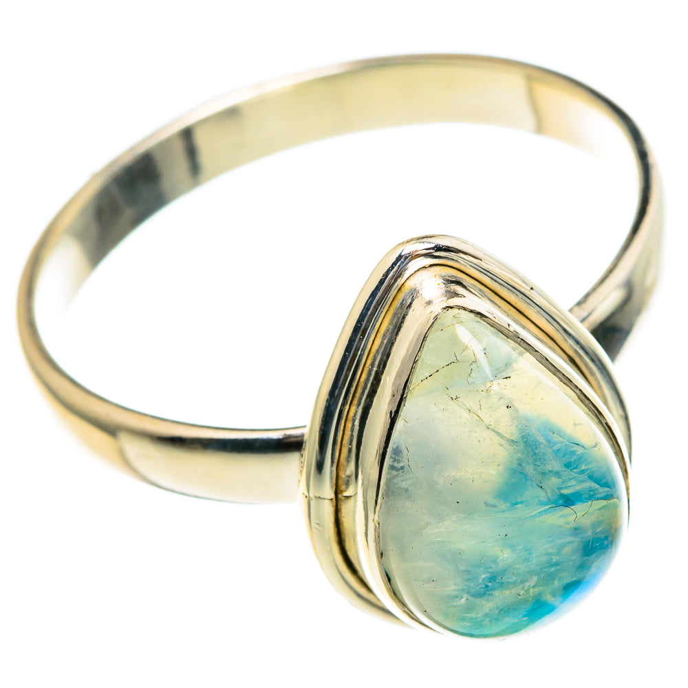 Rainbow Moonstone Rings handcrafted by Anasilvercos - RING85917