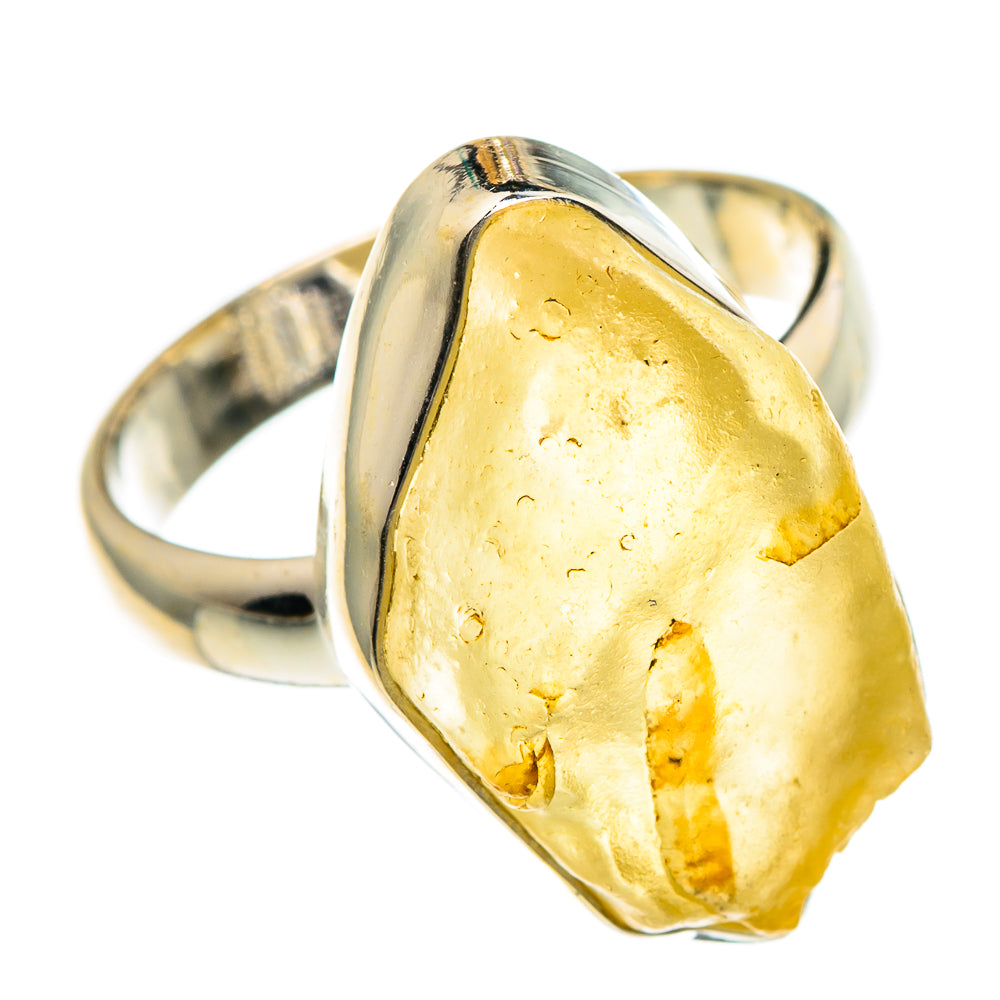 Libyan Desert Glass Rings handcrafted by Anasilvercos - RING85933