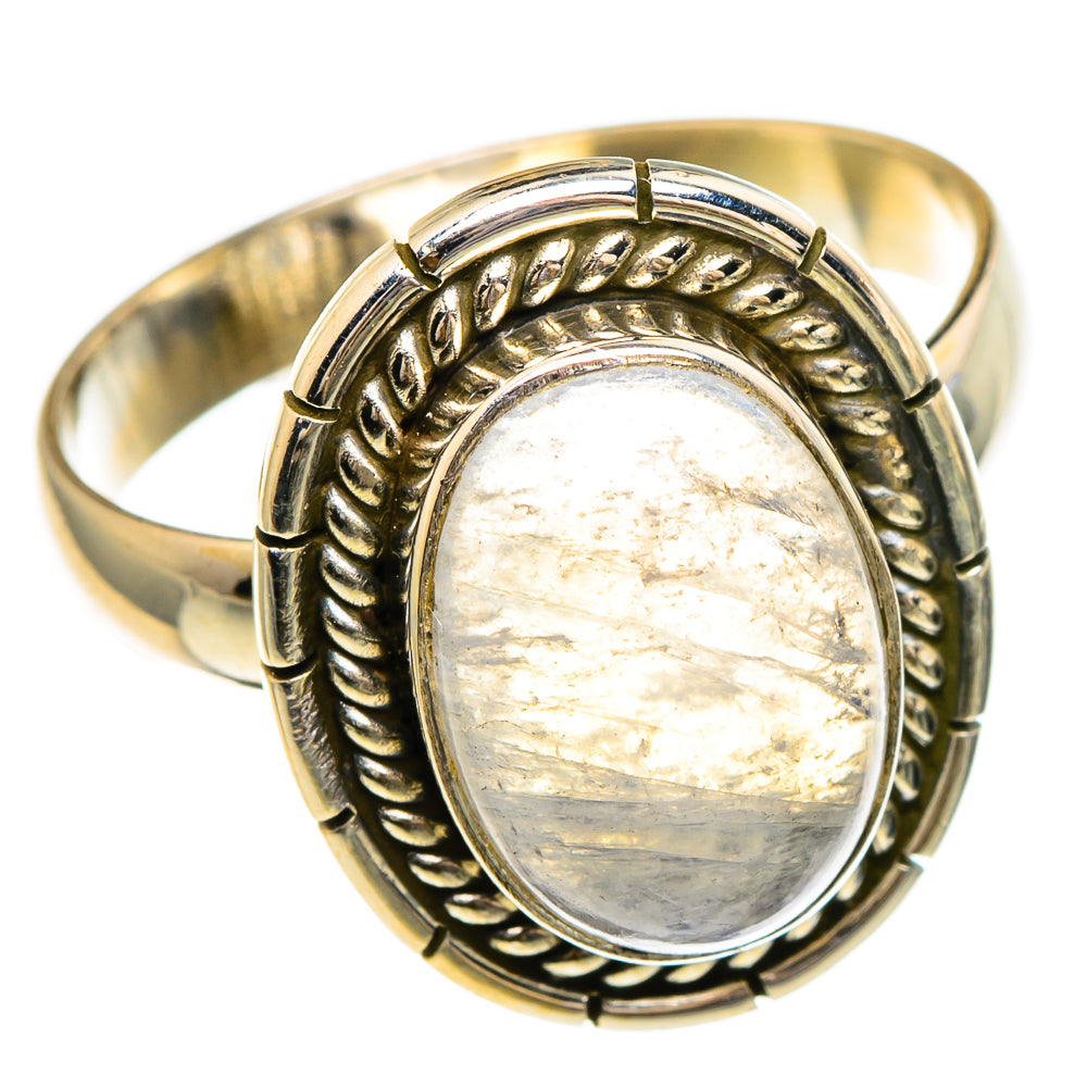 Rainbow Moonstone Rings handcrafted by Anasilvercos - RING85949
