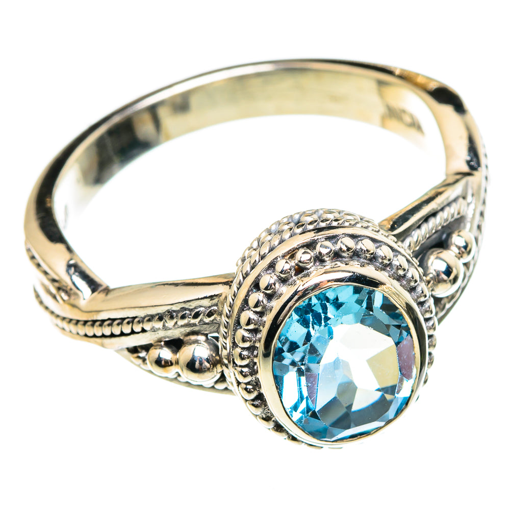 Blue Topaz Rings handcrafted by Anasilvercos - RING85958