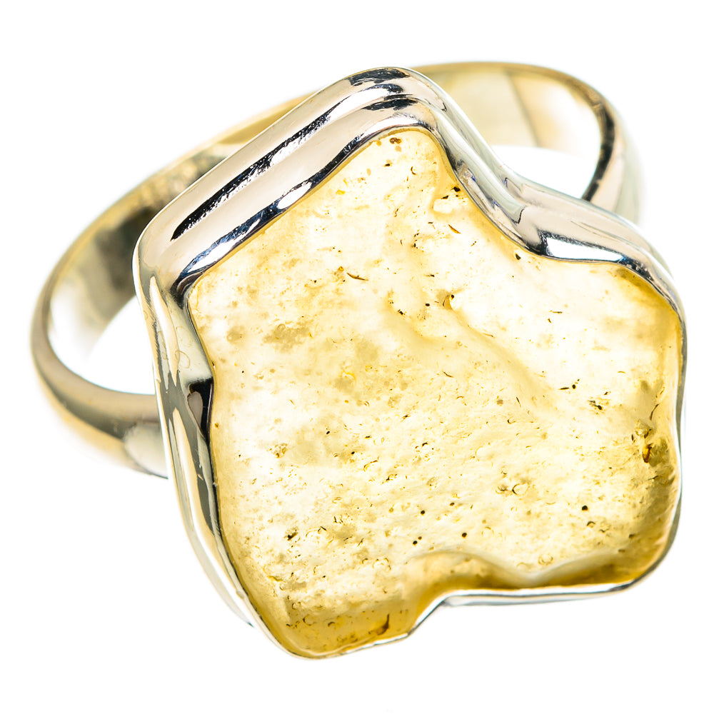 Libyan Desert Glass Rings handcrafted by Anasilvercos - RING85969 - Photo 2