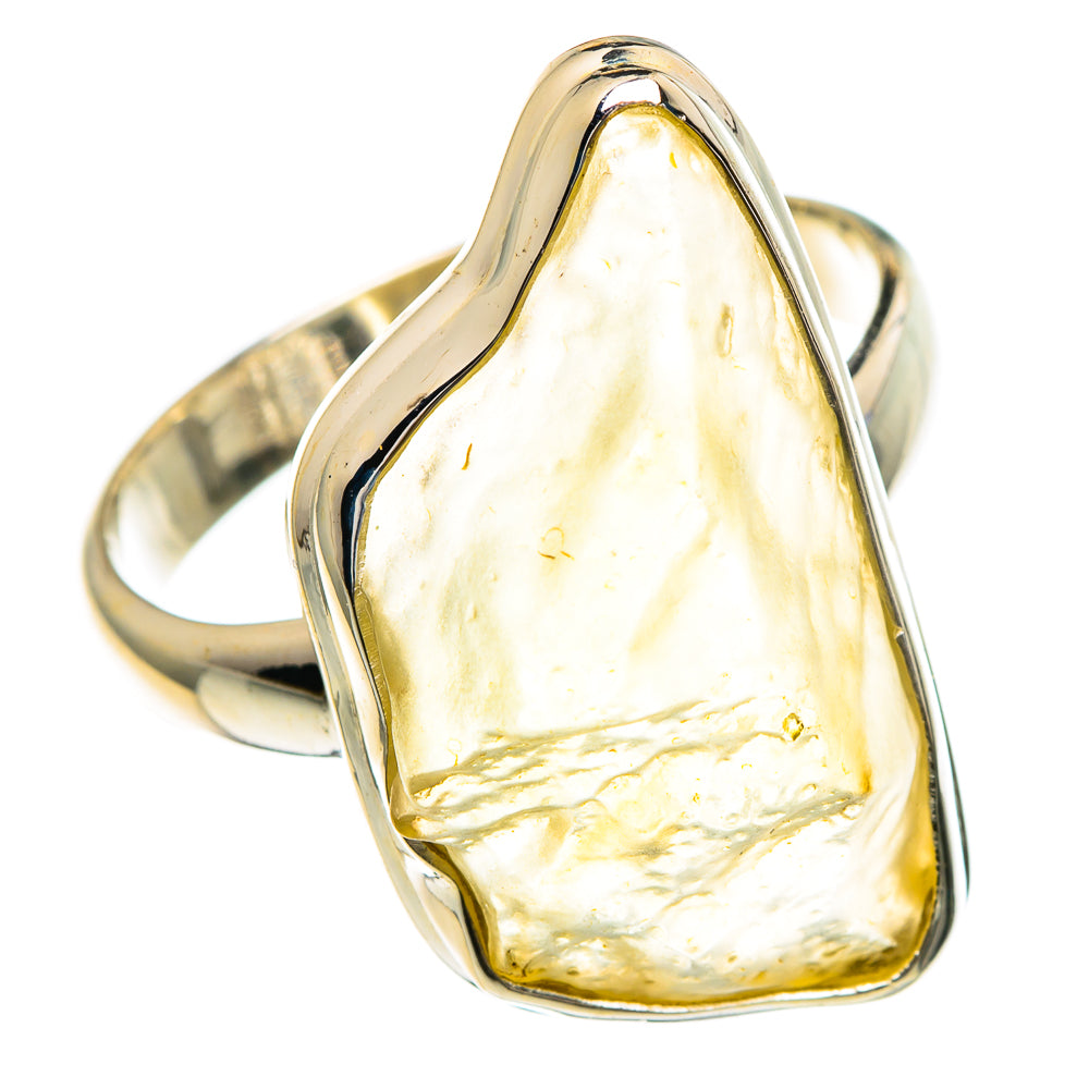 Libyan Desert Glass Rings handcrafted by Anasilvercos - RING85970 - Photo 2