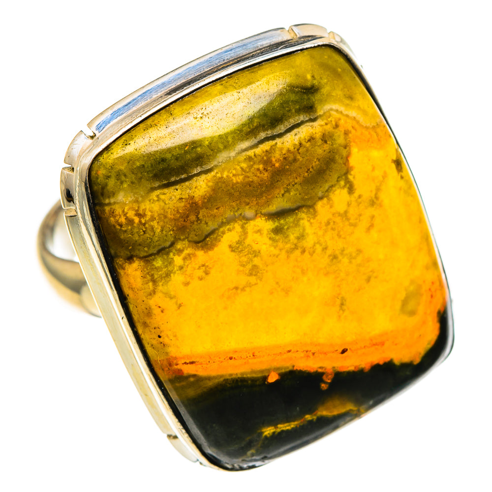 Bumble Bee Jasper Rings handcrafted by Anasilvercos - RING85988