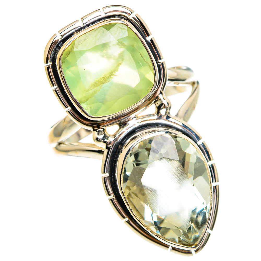 Green Amethyst, Prehnite Rings handcrafted by Anasilvercos - RING85999