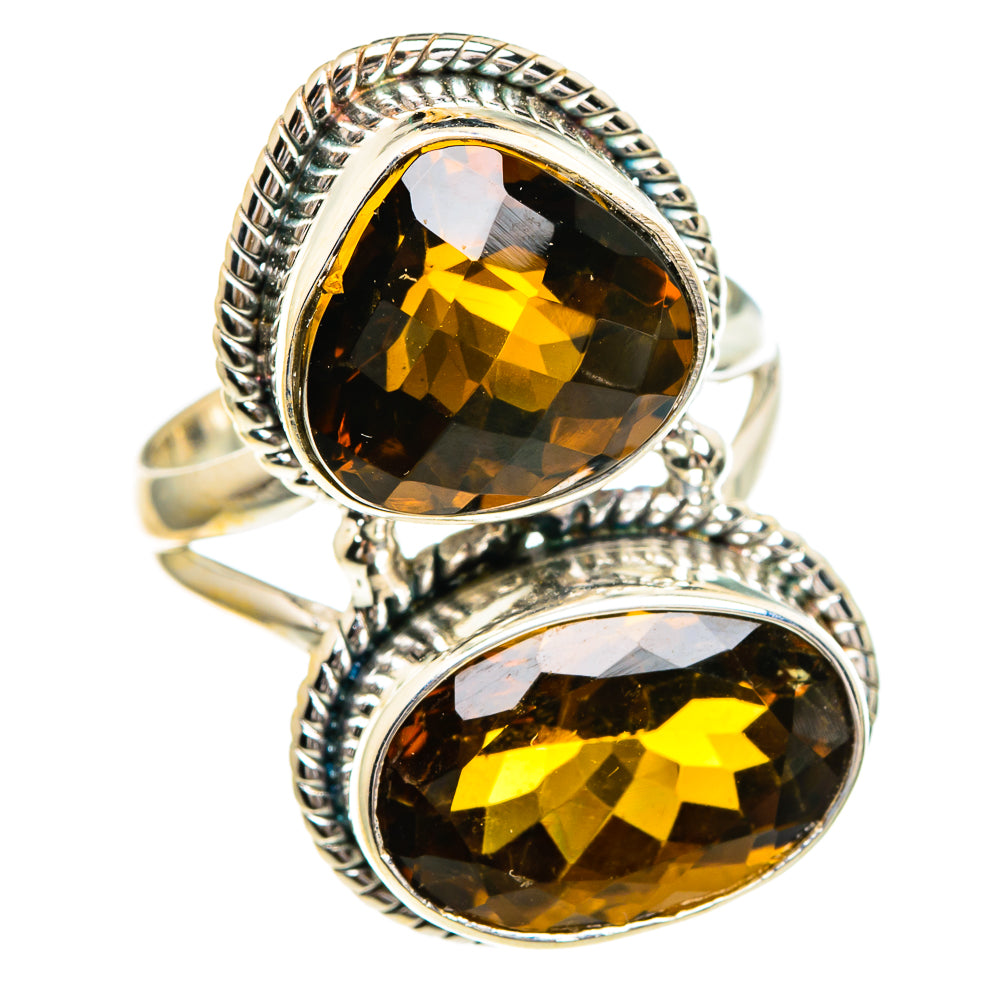 Mandarin Citrine Rings handcrafted by Anasilvercos - RING86006