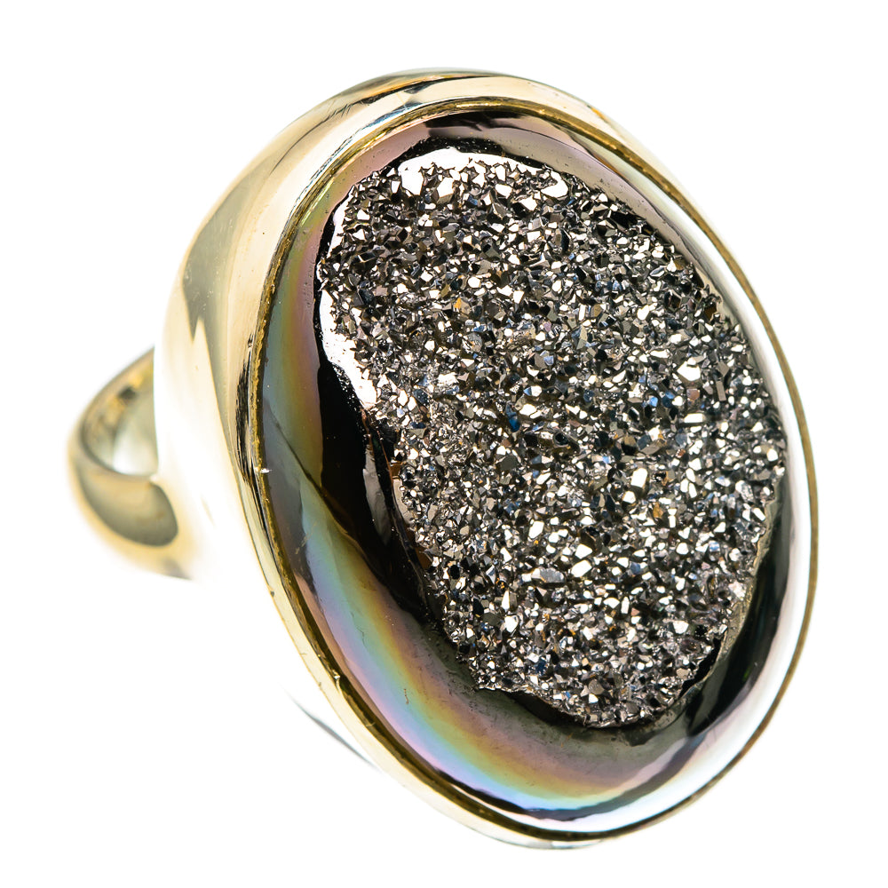 Hematite Druzy Rings handcrafted by Anasilvercos - RING86010