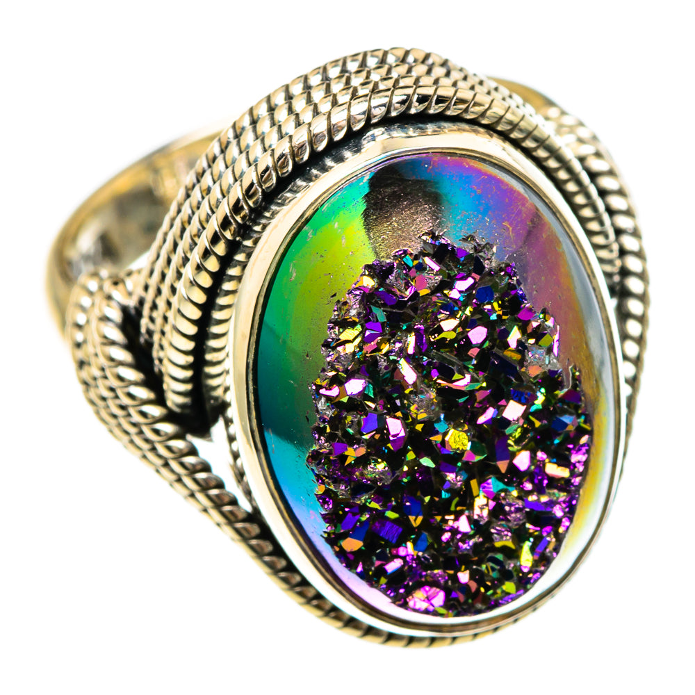 Titanium Druzy Rings handcrafted by Anasilvercos - RING86016