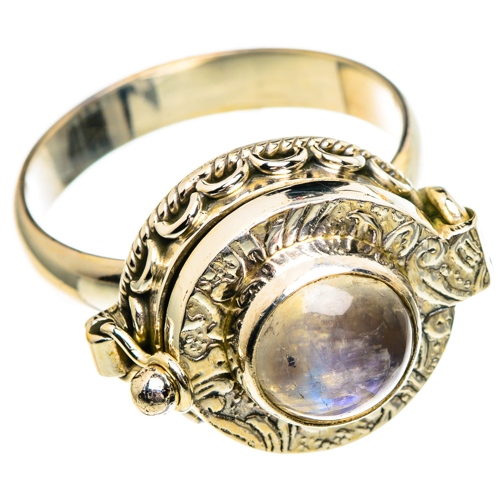 Rainbow Moonstone Rings handcrafted by Anasilvercos - RING86019