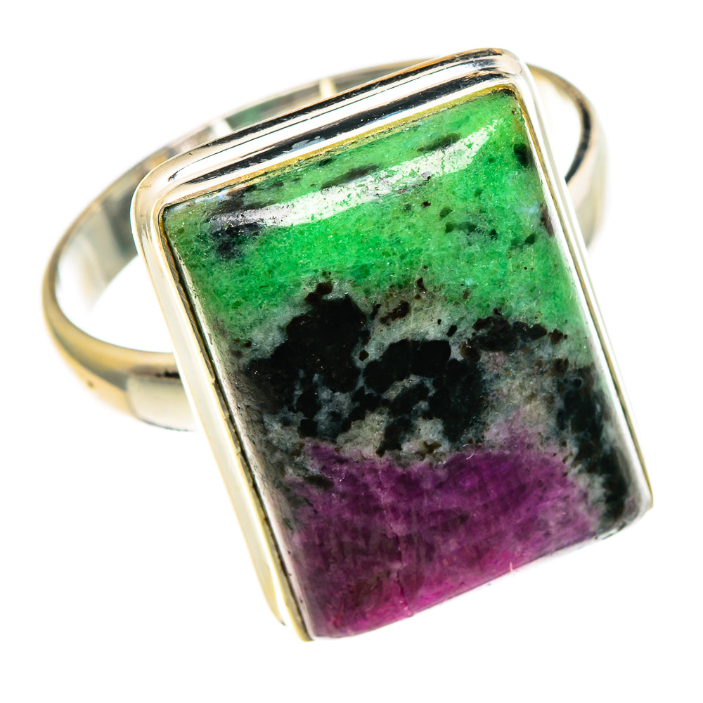 Ruby Zoisite Rings handcrafted by Anasilvercos - RING86021