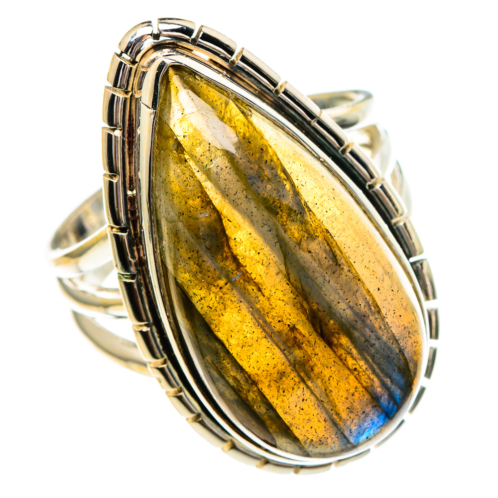 Labradorite Rings handcrafted by Anasilvercos - RING86023