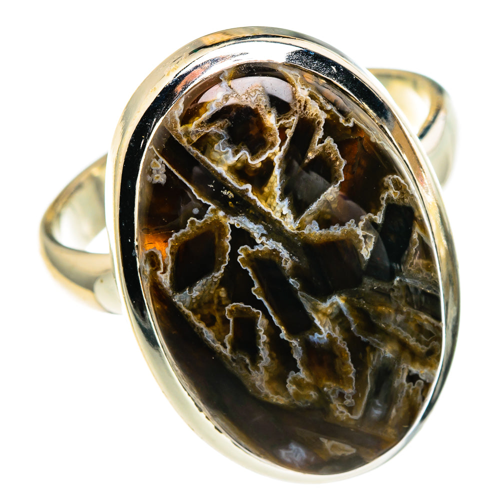Turkish Tube Agate Rings handcrafted by Anasilvercos - RING86034