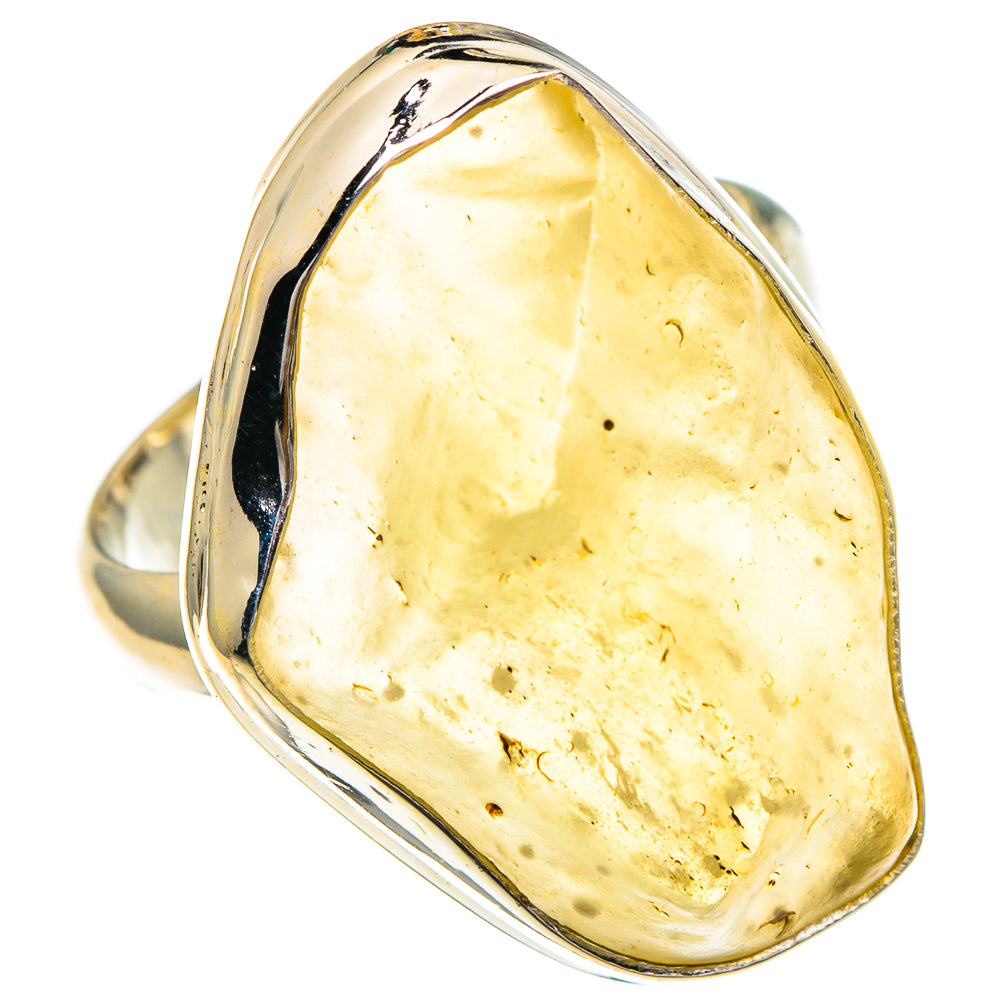 Libyan Desert Glass Rings handcrafted by Anasilvercos - RING86036
