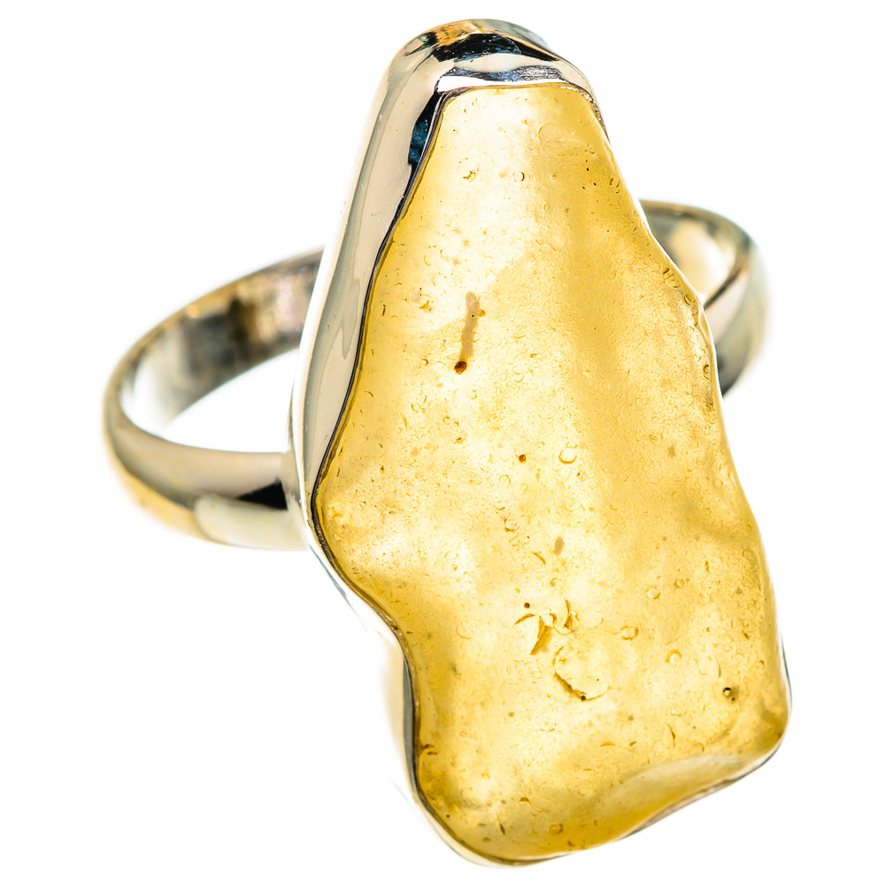 Libyan Desert Glass Rings handcrafted by Anasilvercos - RING86038 - Photo 2