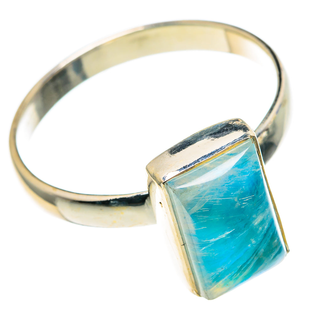 Rainbow Moonstone Rings handcrafted by Anasilvercos - RING86050